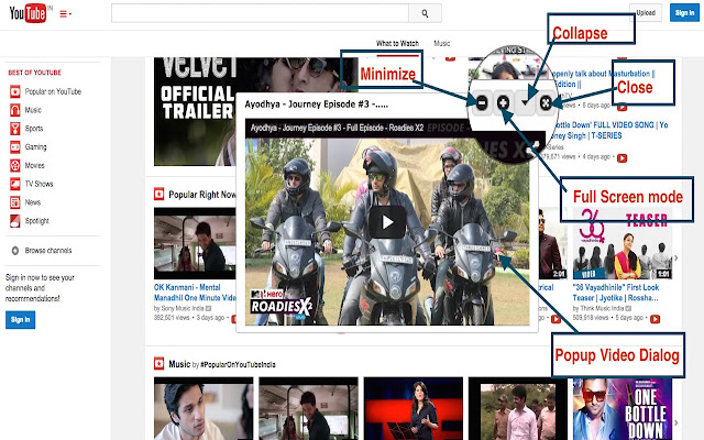 uPop -- Make Your YouTube Experience Awesome chrome谷歌浏览器插件_扩展第2张截图