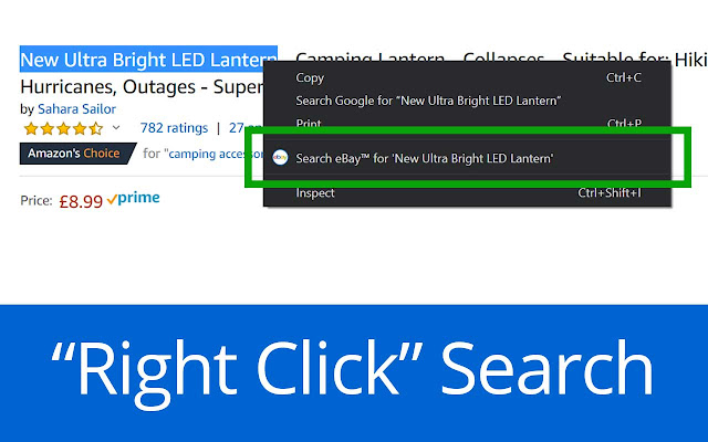 Start your search with eBay™ + Right Click chrome谷歌浏览器插件_扩展第4张截图