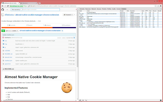 Almost Native Cookies Manager chrome谷歌浏览器插件_扩展第1张截图