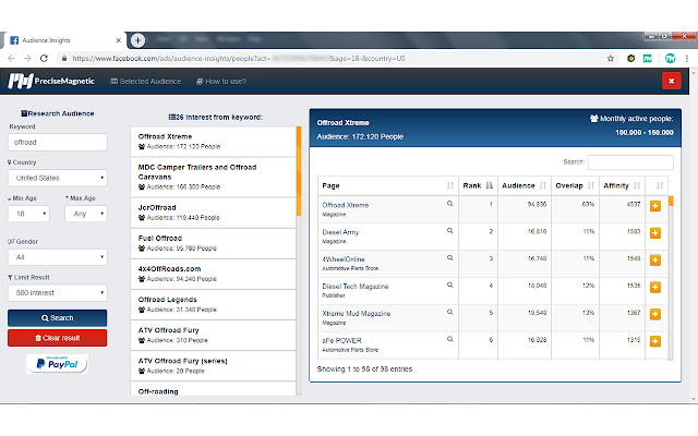 PreciseMagnetic for FB Audience Insights chrome谷歌浏览器插件_扩展第3张截图