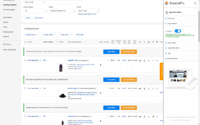 eBaylistpro chrome谷歌浏览器插件_扩展第5张截图
