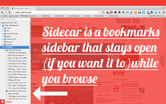 Sidecar Bookmarks Sidebar chrome谷歌浏览器插件_扩展第1张截图