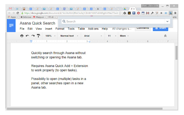 Asana Quick Search chrome谷歌浏览器插件_扩展第1张截图