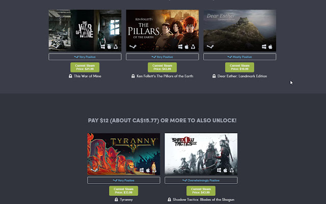 Humble Bundle Steam Tool chrome谷歌浏览器插件_扩展第1张截图