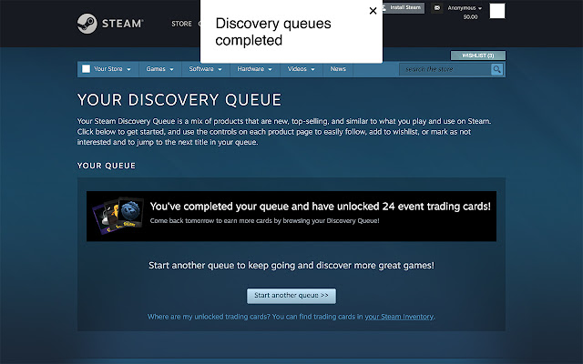 Skip Steam discovery queues chrome谷歌浏览器插件_扩展第2张截图