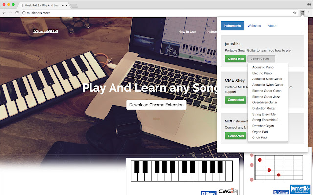 MusicPALS - Play And Learn Songs chrome谷歌浏览器插件_扩展第1张截图