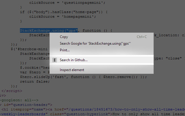 Github Search chrome谷歌浏览器插件_扩展第1张截图