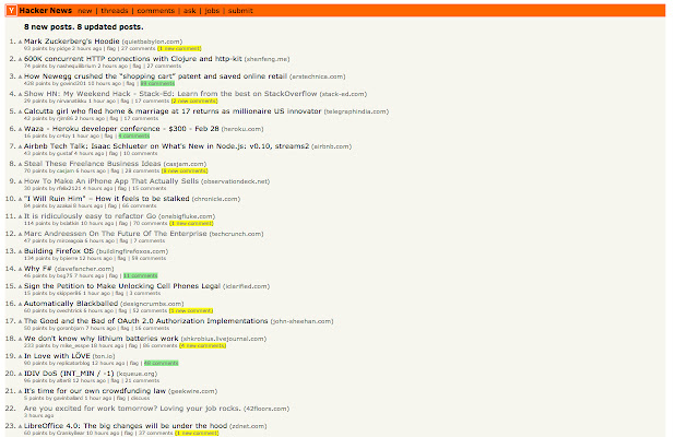 Hacker News Highlighter chrome谷歌浏览器插件_扩展第1张截图