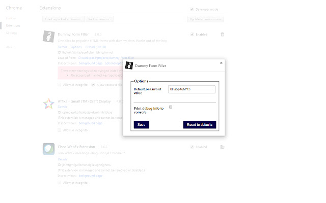 Dummy Form Filler chrome谷歌浏览器插件_扩展第3张截图