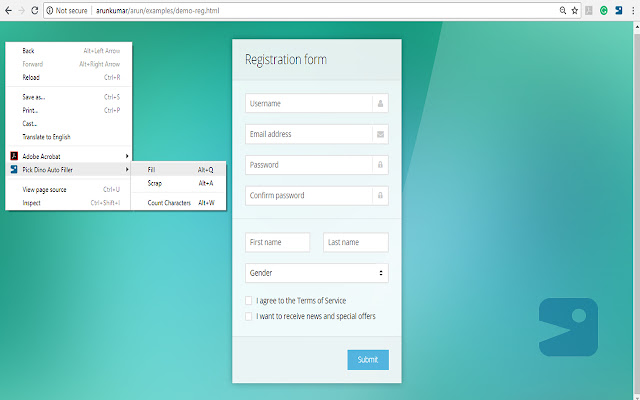 Pick Dino Auto Filler chrome谷歌浏览器插件_扩展第4张截图