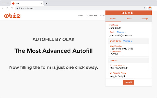 Autofill by Olak chrome谷歌浏览器插件_扩展第1张截图