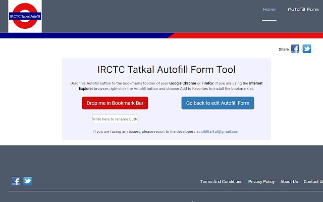 IRCTC Tatkal Autofill chrome谷歌浏览器插件_扩展第3张截图