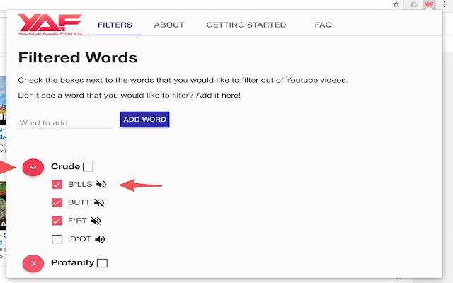YouTube Audio Filtering chrome谷歌浏览器插件_扩展第4张截图