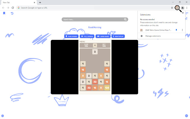 2048 Tetris Game Online New Tab chrome谷歌浏览器插件_扩展第5张截图