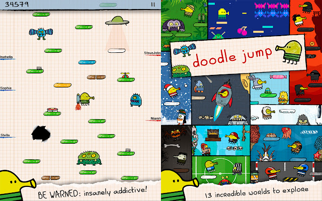 Doodle Jump - original unblocked chrome谷歌浏览器插件_扩展第2张截图