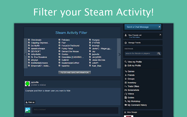 Steam Activity Filter chrome谷歌浏览器插件_扩展第1张截图