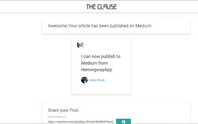 The Clause: Hemingwayapp to Medium chrome谷歌浏览器插件_扩展第3张截图