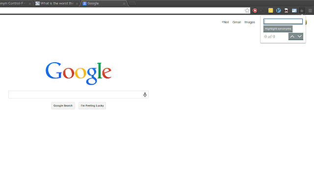 Synonym Control-F chrome谷歌浏览器插件_扩展第1张截图