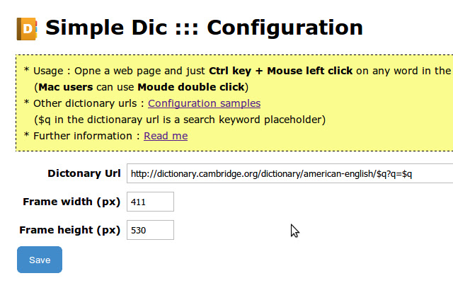 Simple Dic (Instant Dictionary) chrome谷歌浏览器插件_扩展第2张截图