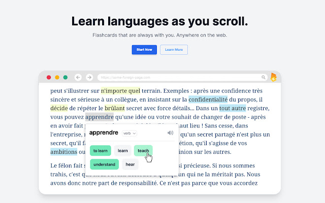 Masterlingo - Learn languages as you scroll chrome谷歌浏览器插件_扩展第1张截图