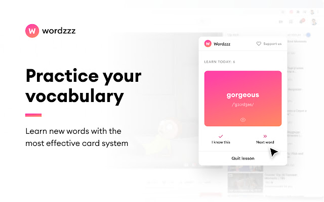 Wordzzz – Learn language with video subs chrome谷歌浏览器插件_扩展第4张截图
