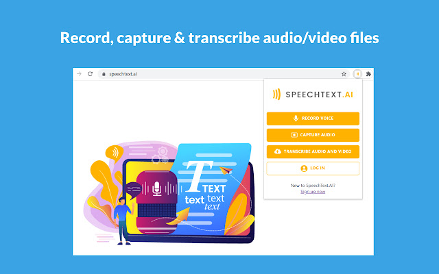 SpeechText.AI: Record, Capture & Transcribe chrome谷歌浏览器插件_扩展第1张截图