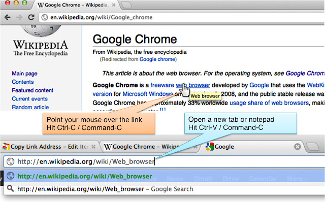 Copy Link Address chrome谷歌浏览器插件_扩展第1张截图