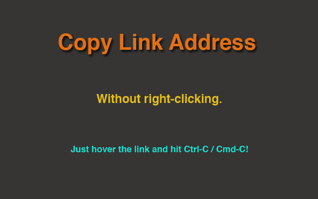Copy Link Address chrome谷歌浏览器插件_扩展第2张截图