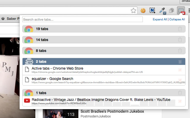 Active tabs chrome谷歌浏览器插件_扩展第1张截图