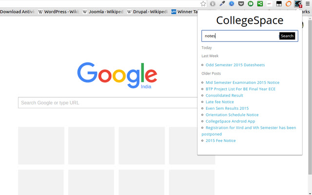 CollegeSpace Updates chrome谷歌浏览器插件_扩展第2张截图