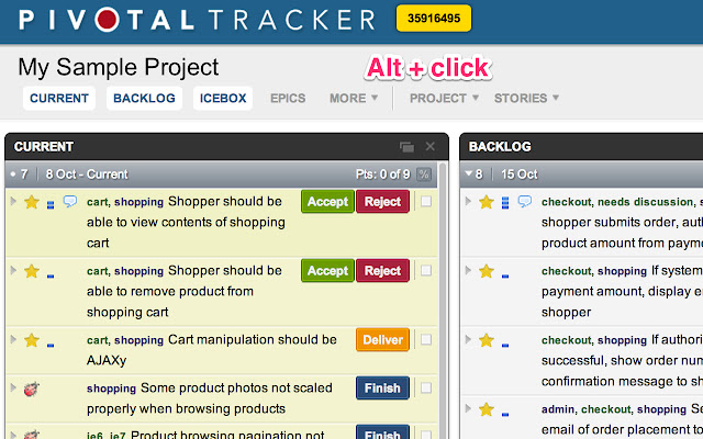 Easy Copy for Pivotal Tracker chrome谷歌浏览器插件_扩展第1张截图