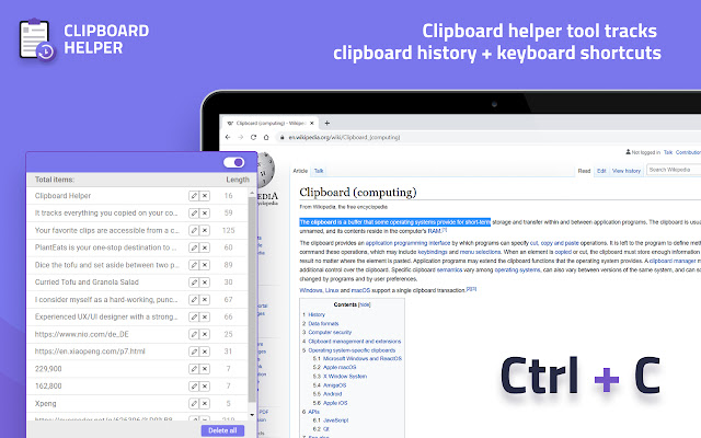 Clipboard Helper chrome谷歌浏览器插件_扩展第1张截图