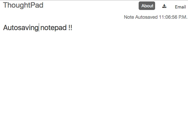 ThoughtPad - Autosaving Online Notepad chrome谷歌浏览器插件_扩展第1张截图