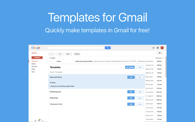 Templates for Gmail chrome谷歌浏览器插件_扩展第1张截图