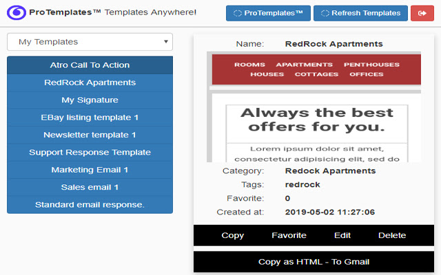 ProTemplates™ - Templates Anywhere! chrome谷歌浏览器插件_扩展第1张截图