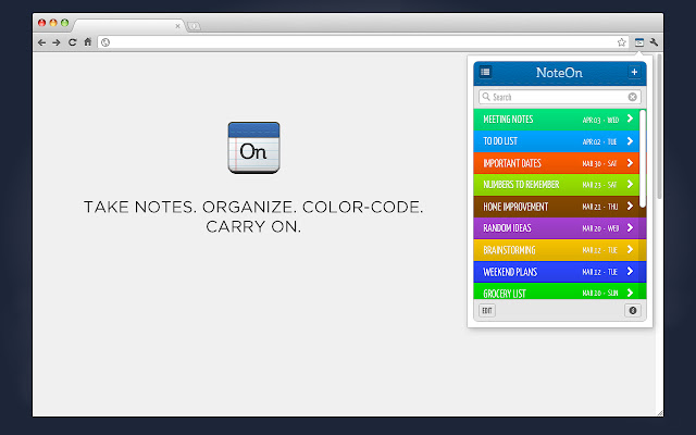 NoteOn chrome谷歌浏览器插件_扩展第2张截图
