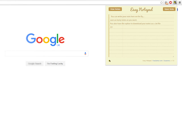 Easy NotePad chrome谷歌浏览器插件_扩展第1张截图