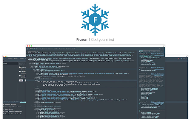 Frozen - A Chrome Devtools Theme chrome谷歌浏览器插件_扩展第1张截图