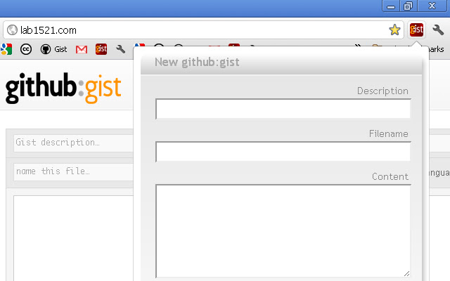 G:Gist - Create Github Gist chrome谷歌浏览器插件_扩展第1张截图