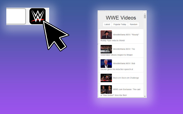 Latest WWE Videos chrome谷歌浏览器插件_扩展第1张截图