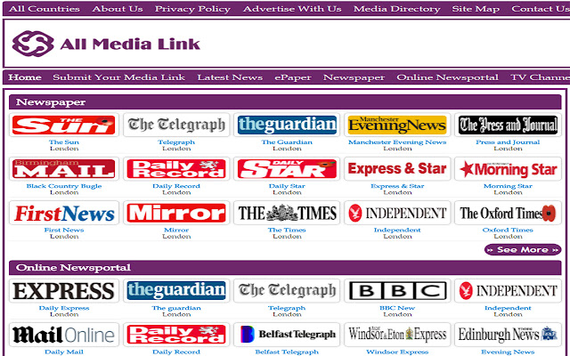 United Kingdom's All Newspapers Online chrome谷歌浏览器插件_扩展第2张截图