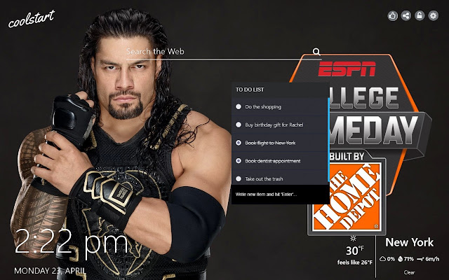 Roman Reigns HD Wallpapers WWE New Tab Theme chrome谷歌浏览器插件_扩展第2张截图