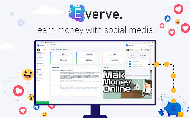 位居榜首的社交媒体交互网络，由Everve为您呈现！ chrome谷歌浏览器插件_扩展第1张截图