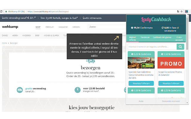 LadyCashback chrome谷歌浏览器插件_扩展第3张截图