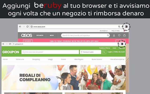 Cashback beruby Italia chrome谷歌浏览器插件_扩展第1张截图