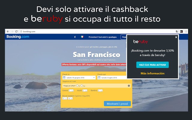 Cashback beruby Italia chrome谷歌浏览器插件_扩展第2张截图