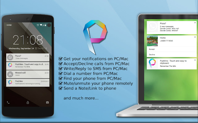 Pushline: PC/Mac Desktop Notifications chrome谷歌浏览器插件_扩展第1张截图