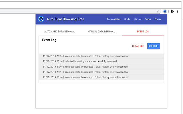 Auto Clear Browsing Data chrome谷歌浏览器插件_扩展第4张截图