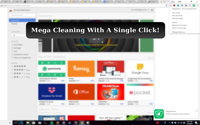 MegaCleaner - Browsing Data Cleaner chrome谷歌浏览器插件_扩展第1张截图