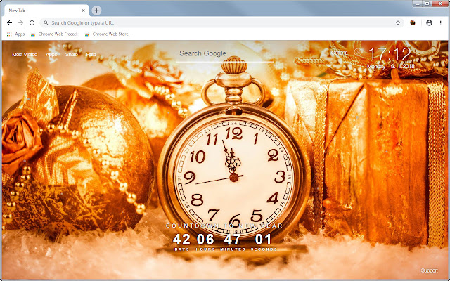 New Year Countdown Wallpaper HD Custom NewTab chrome谷歌浏览器插件_扩展第2张截图